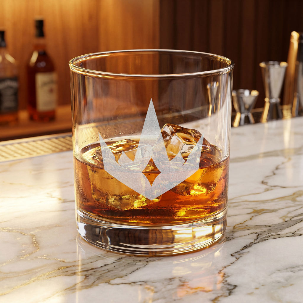 Exclusive Crown Engraved Whiskey Glass