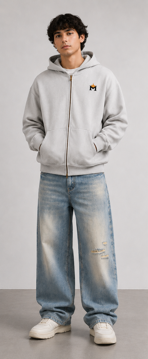 Light Wash Distressed Denim Jeans