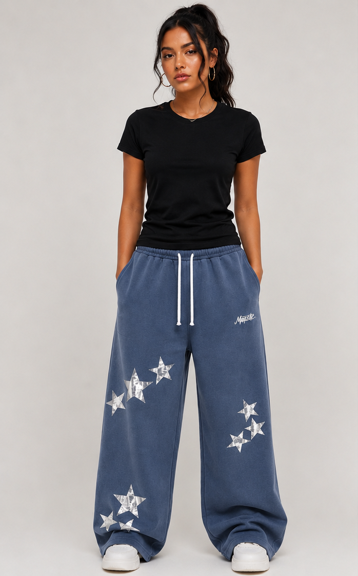 Star Wide Leg Sweatpants