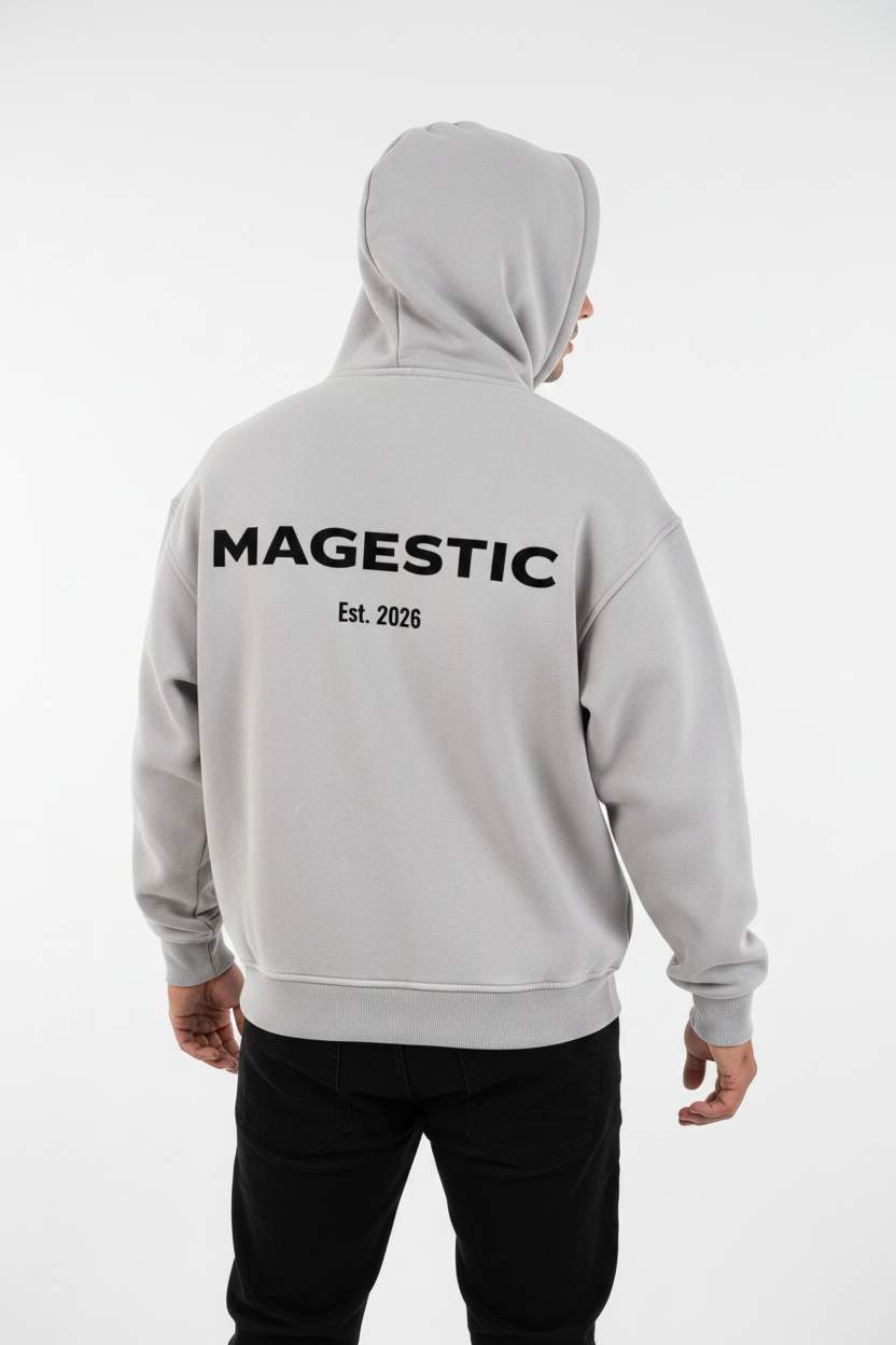 Washed Two-way Zipper Fleece Hoodie