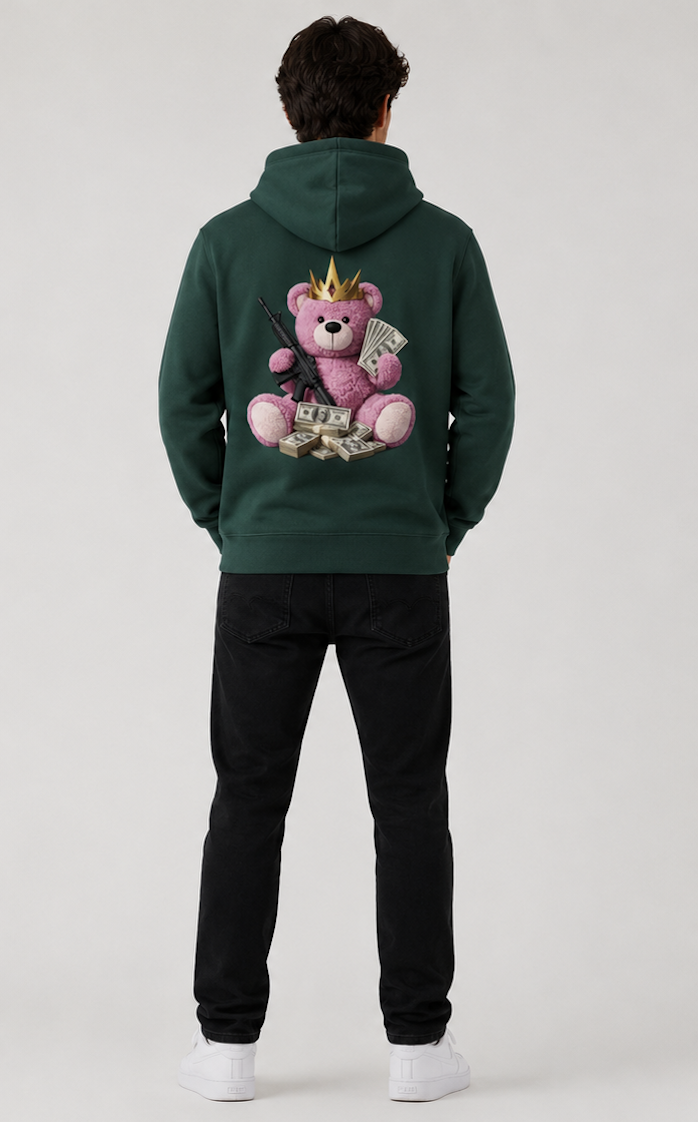 Pink Teddy Gunz & Fundz Oversized Hoodie