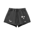 Star Raw Edge Drawstring Shorts
